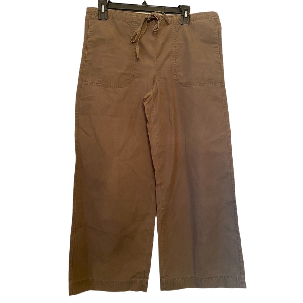 Esprit Retro Wide Leg Army Green Capris Pants